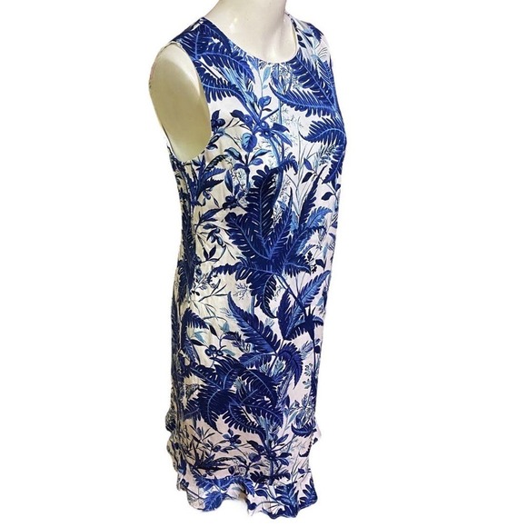 Talbots Sateen Flounce Hem Floral A-line Dress Size 6 - Picture 5 of 9